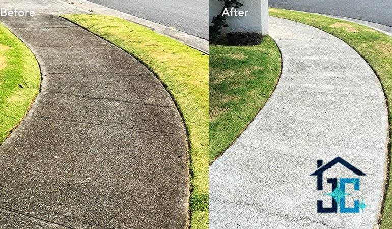 Pressure Washing Before and After